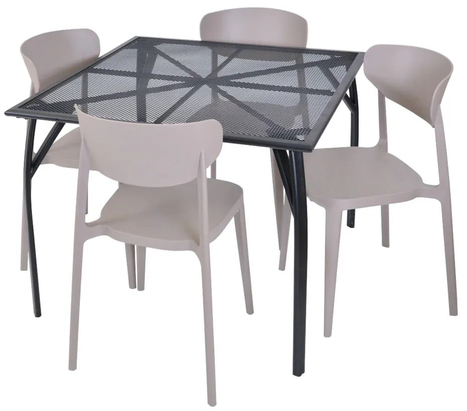 Világosbarna műanyag kerti szék Mare – Rojaplast