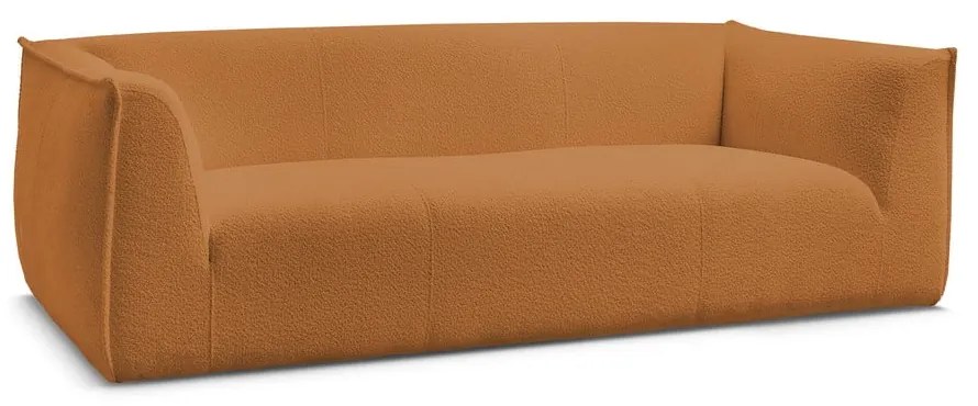 Mustársárga buklé kanapé 242 cm Giorgia – Bobochic Paris