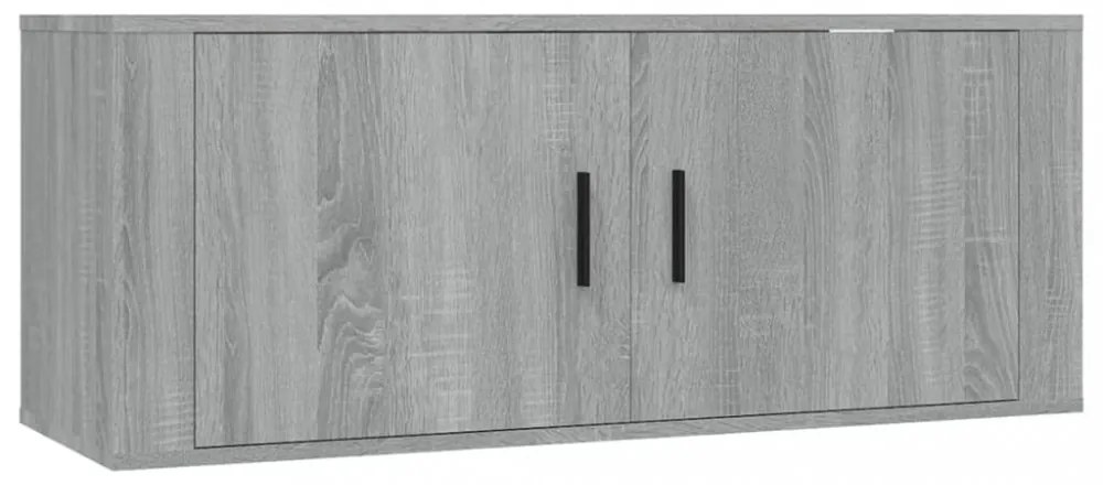 3 db szürke sonoma falra szerelhető TV-szekrény 100x34,5x40 cm