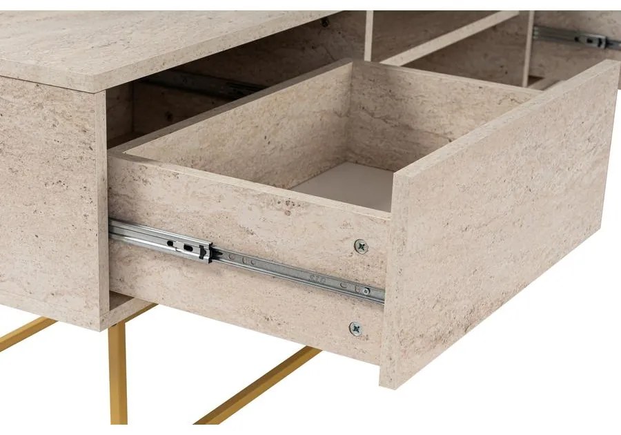 TV szekrény Escape 180 - Arany, Travertine
