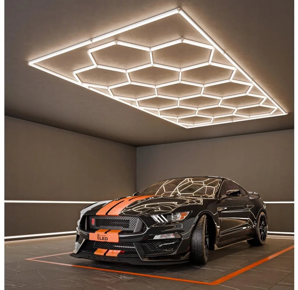 LED mennyezeti lámpatest LED/696W/85-265V 4000K 484x243 cm CRI 90 IP54 fehér