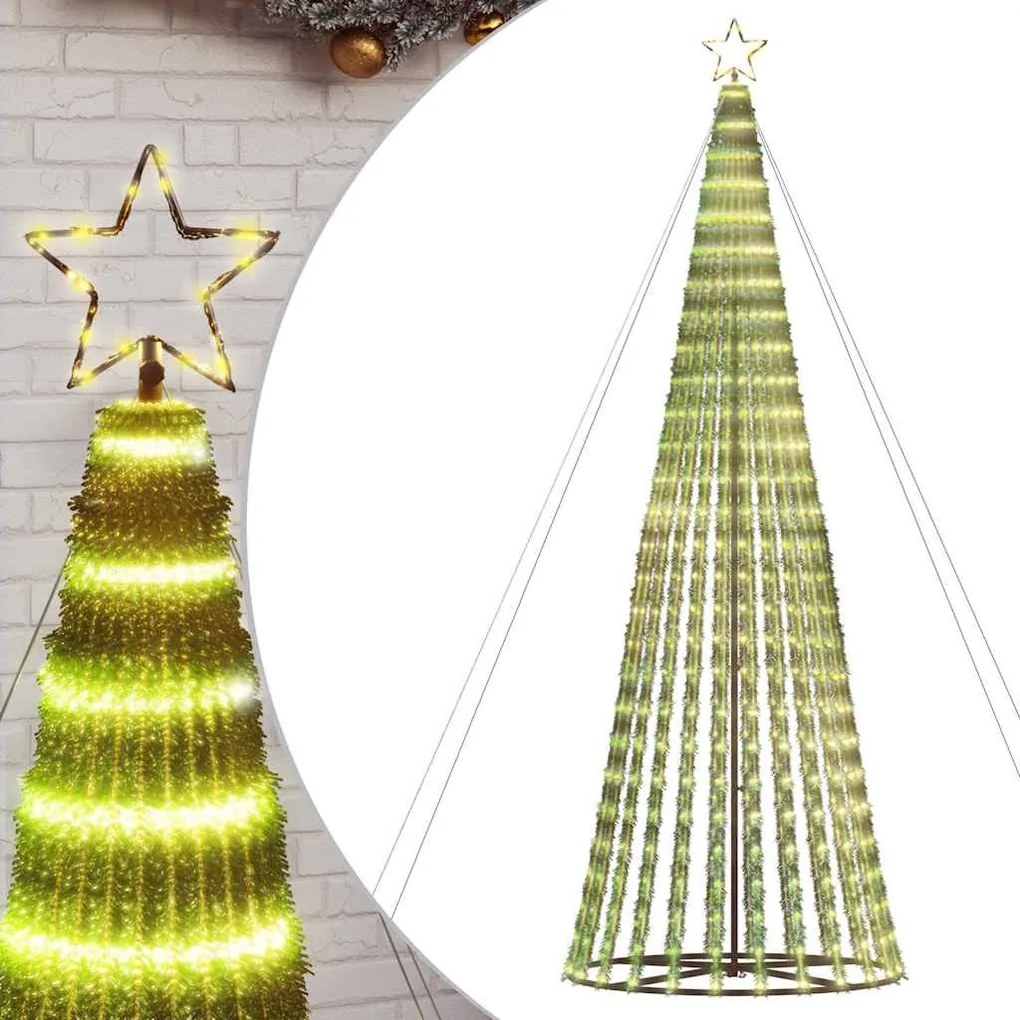meleg fehér LED karácsonyfa 1028 LED 403 cm