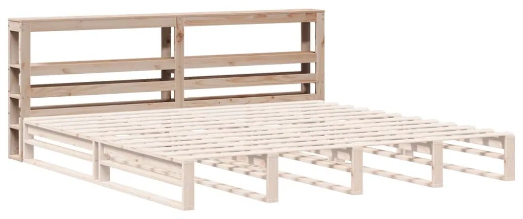 tömör fenyőfa fejtámla polccal 200 cm