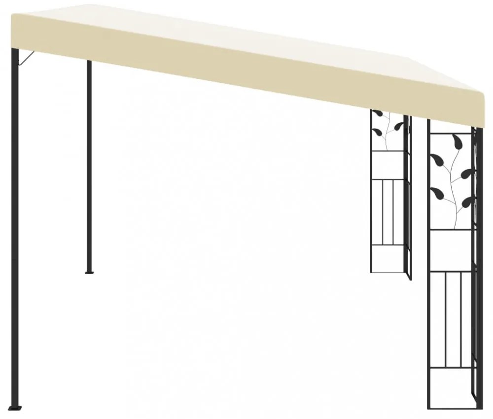 vidaXL krémszínű falra szerelhető pavilon 4 x 3 x 2,5 m