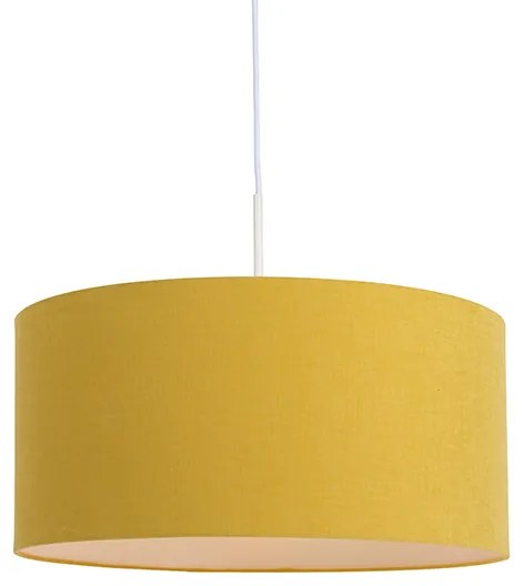 Függőlámpa fehér sárga árnyékolóval 50 cm - Combi 1