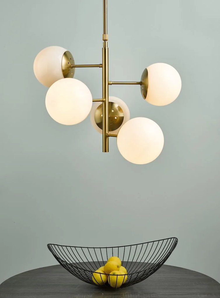 Dar lighting glamour modern függeszték bombazine sárgaréz opál darbom0535