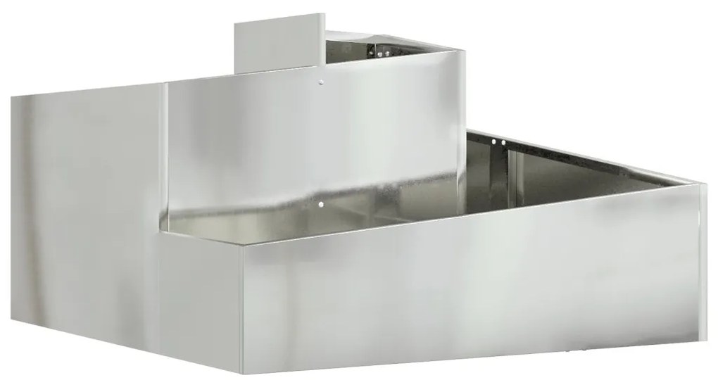 virágcserép 80x80x50 cm galvanizált acél