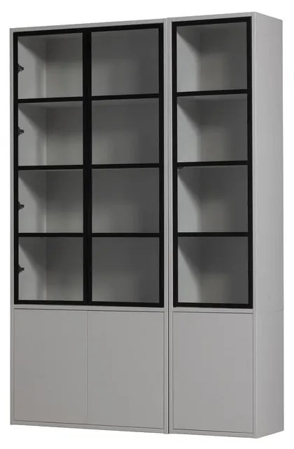 Világosszürke borovi fenyő tálalószekrény 53x230 cm Basic – vtwonen