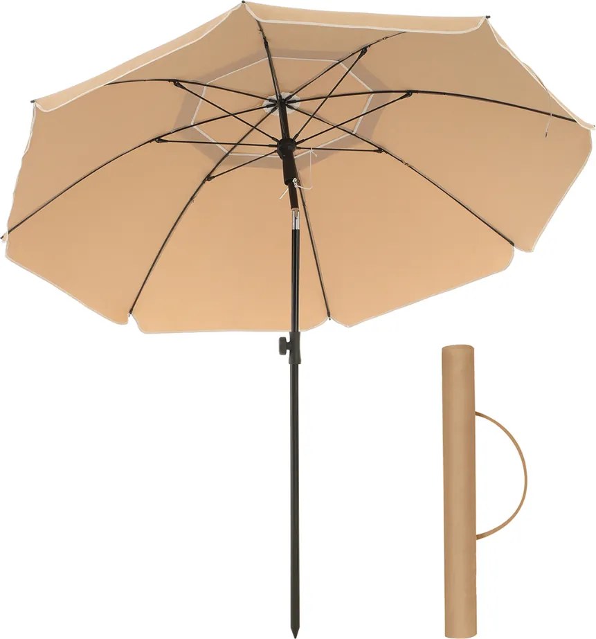 SOLARA napernyő, Ø160 cm, világosbarna (taupe) SongmicsHome