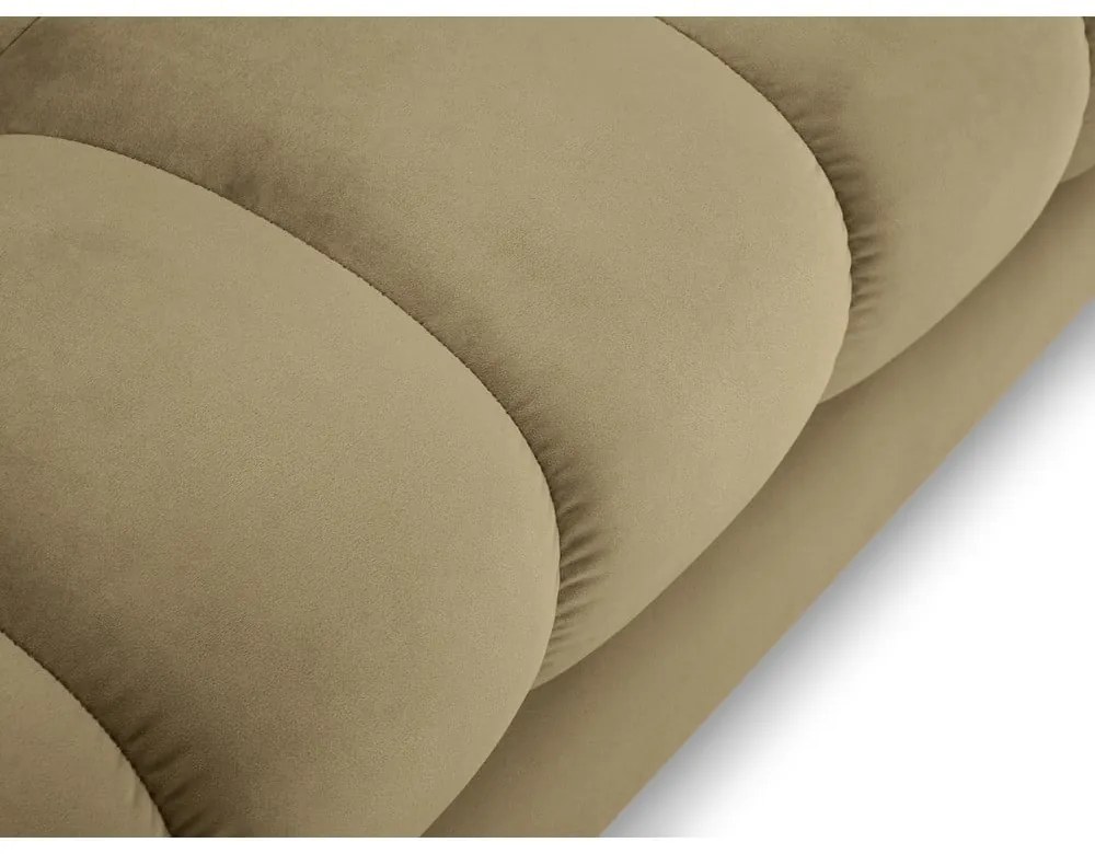 Bali bézs bársony sarokkanapé, bal oldali - Cosmopolitan Design