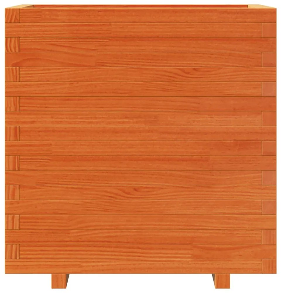 viaszbarna tömör fenyőfa kerti virágláda 70x40x72,5 cm