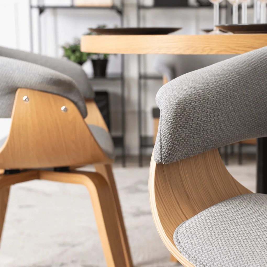 Elegáns Étkezőszék Szürke/Aranytölgy Színben. GARY 2