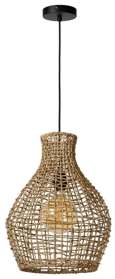 Lucide 03438/35/72 - Csillár zsinóron ALBAN 1xE27/40W/230V bézs