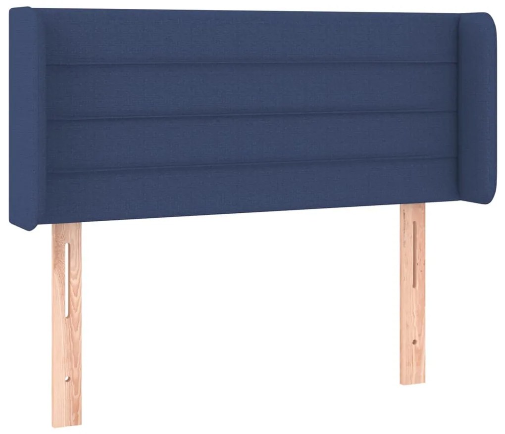 kék szövet LED-es fejtámla 93 x 16 x 78/88 cm