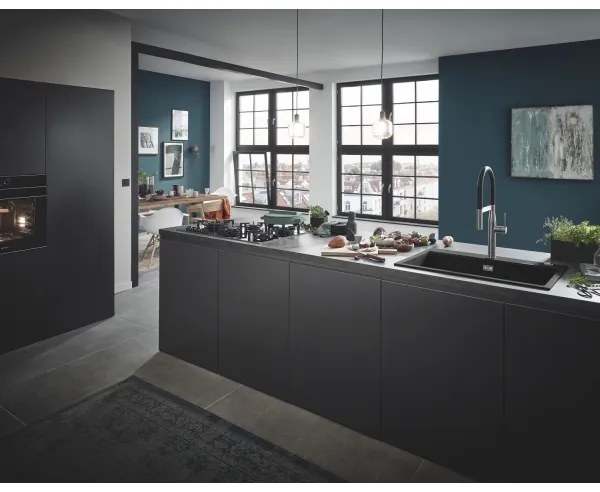 GROHE 31652AP0 - K700 kompozit mosogató 780 × 510 mm gránit/fekete