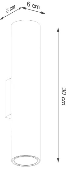 Sollux SL.1483 - Fali lámpa LAGOS 2xGU10/10W/230V krémes