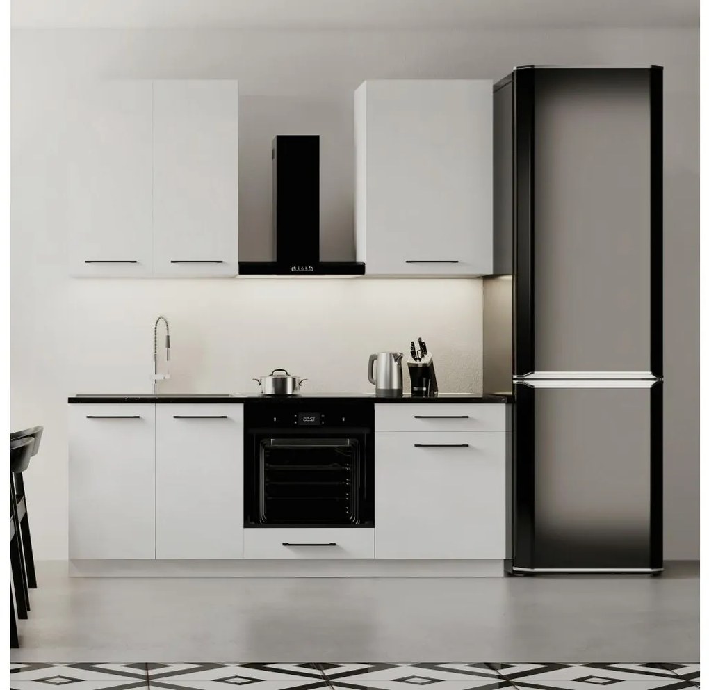 EVE 200 cm-es fehér konyhabútor