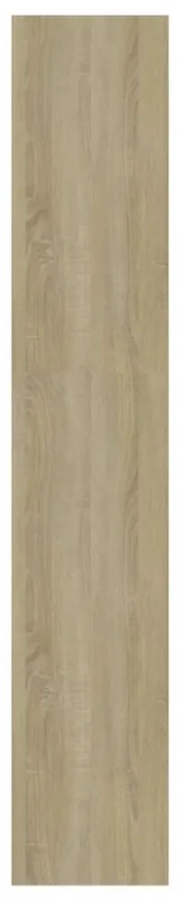 sonoma tölgy színű fa könyvszekrény/térelválasztó 60x30x166 cm