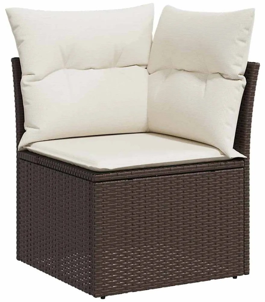 Kerti Kanapé Szett 7 pcs Barna 55 x 62 x 69 cm Poli rattan