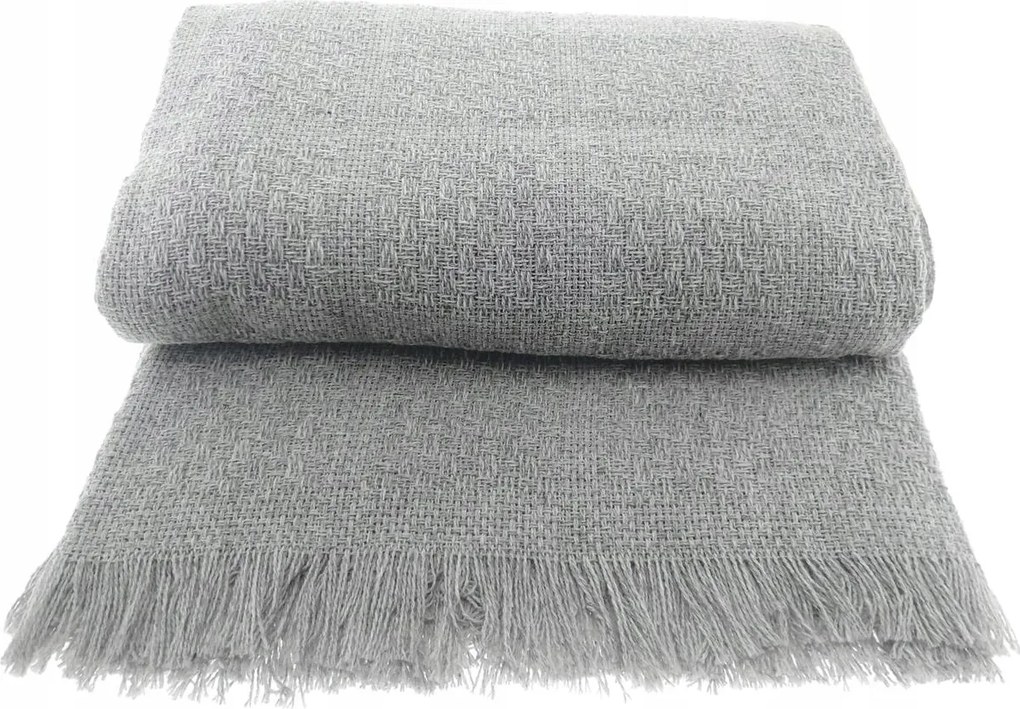 Dekoratív szőtt ágytakaró 170x205 szürke