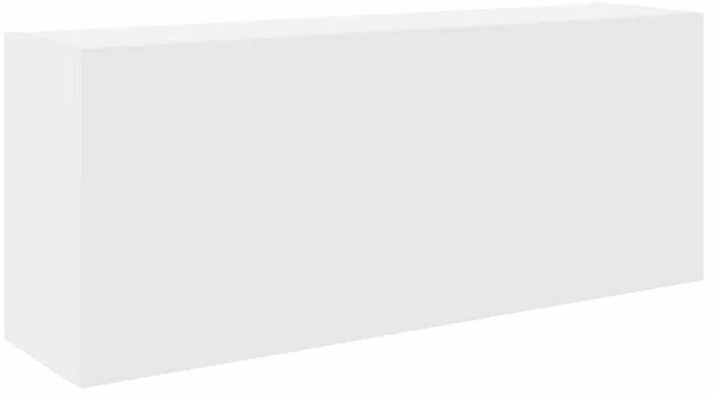 fehér szerelt fa fali fürdőszobaszekrény 100x25x40 cm