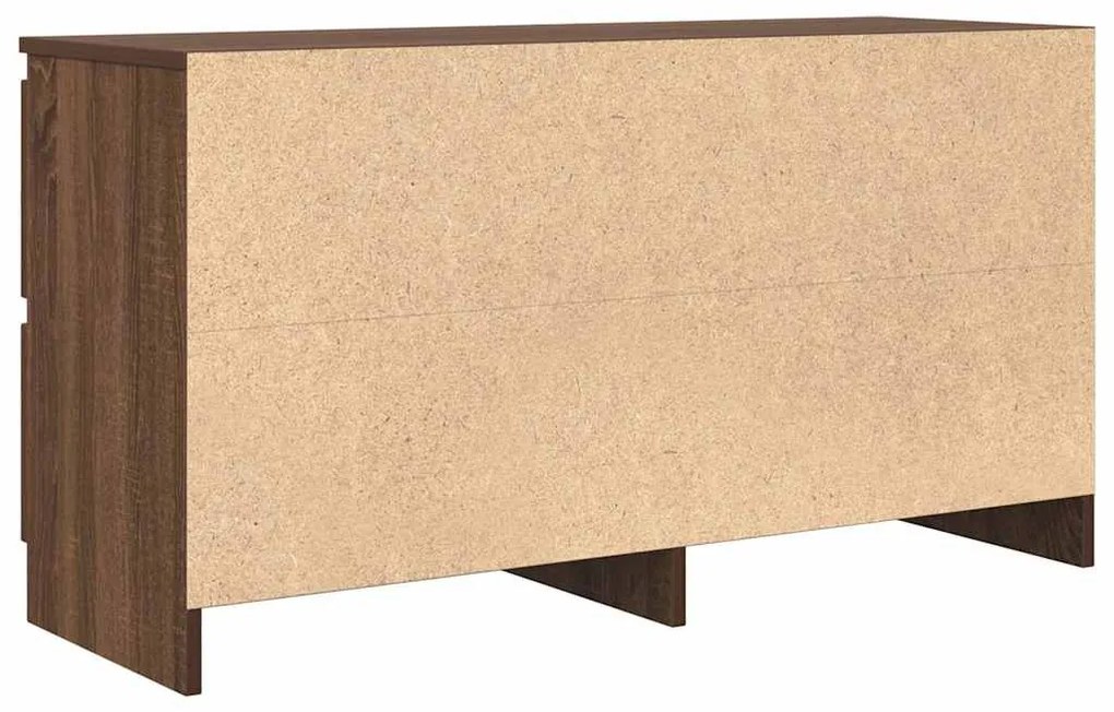barna tölgyszínű szerelt fa TV-szekrény 100x35x54 cm
