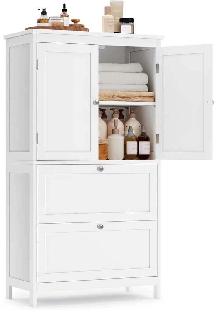 Fürdőszobai szekrény LAVORANO 110x60 cm, fehér