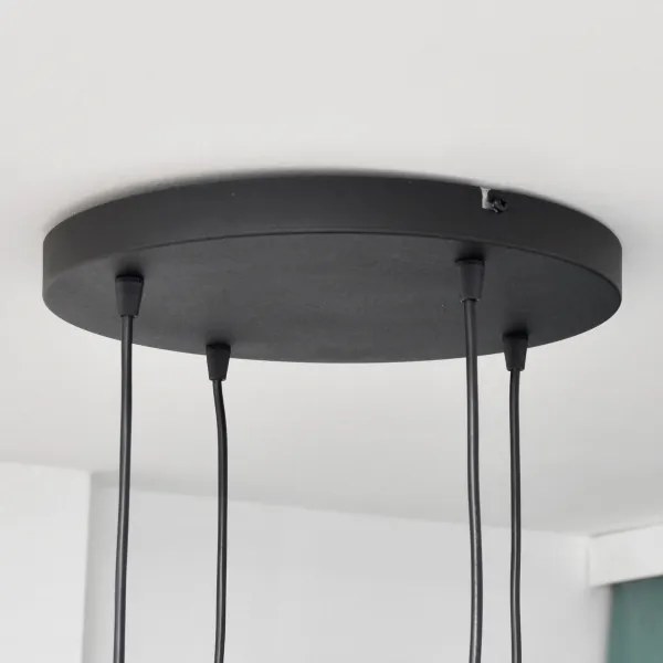 LED Csillár zsinóron MIDWAY 4xGU10/4,8W/230V fekete