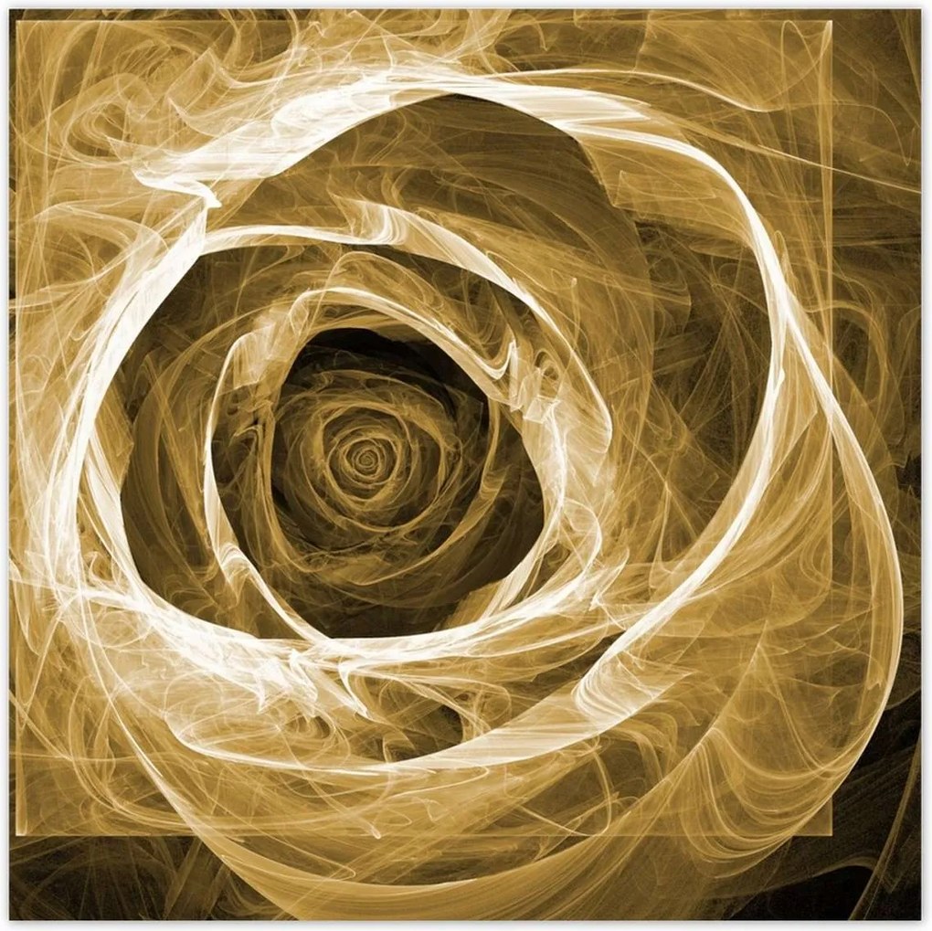 Poszterek 100x100 Szépia fraktál rózsa