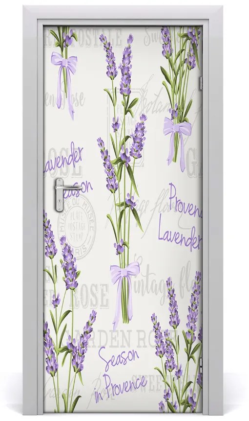 Ajtó tapéta Levendula 85x205 cm