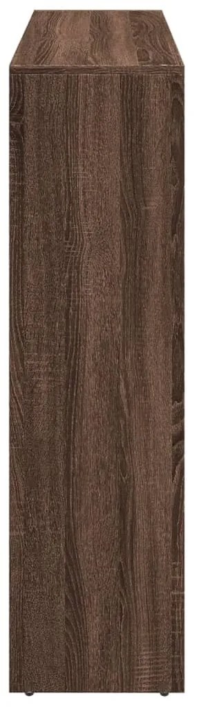 3 szintes barna fa elválasztó könyvespolc 137,5 x 29 x 103,5 cm