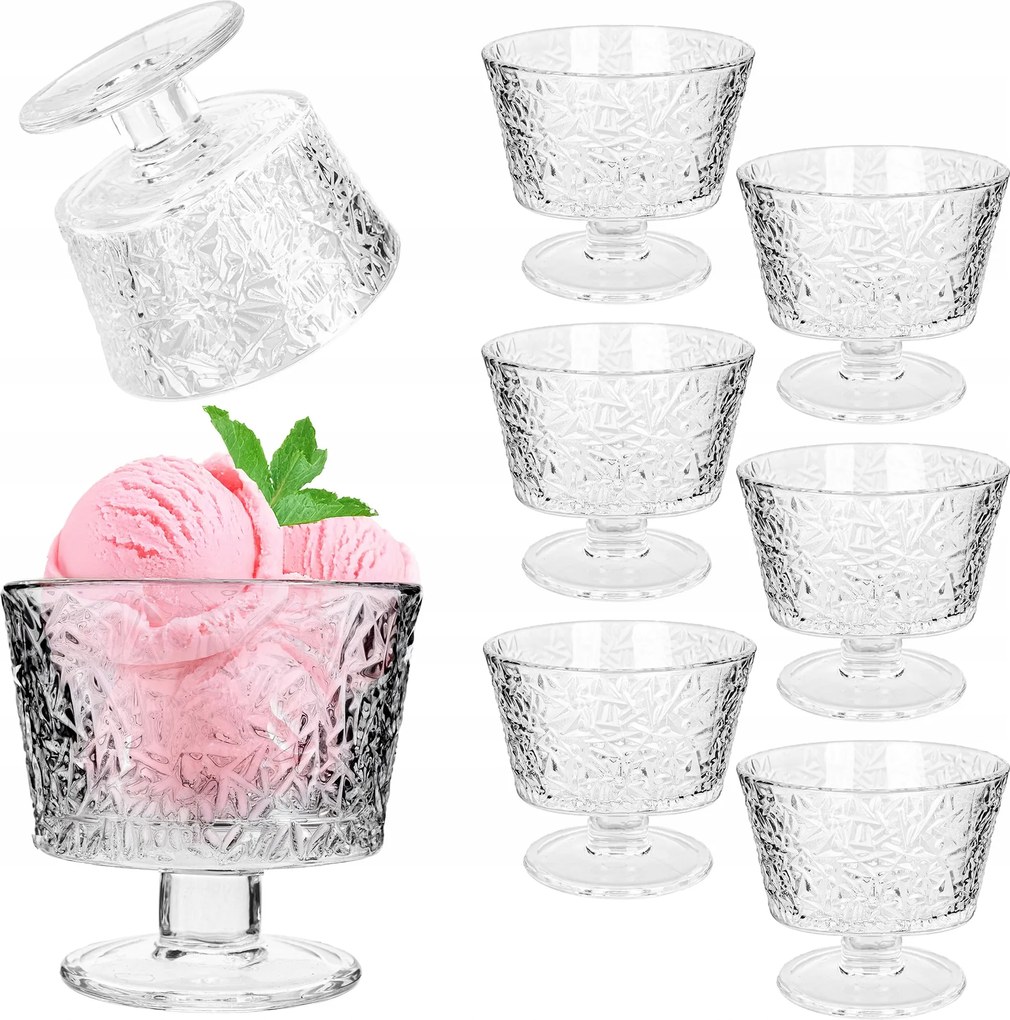 Fagylalt Poharak Desszertek Üveg Desszertek 290ml Desszert Csészék 6 db