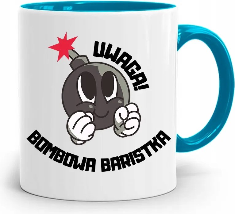 Barista Kávézó Bögre Kék nyomott mintával