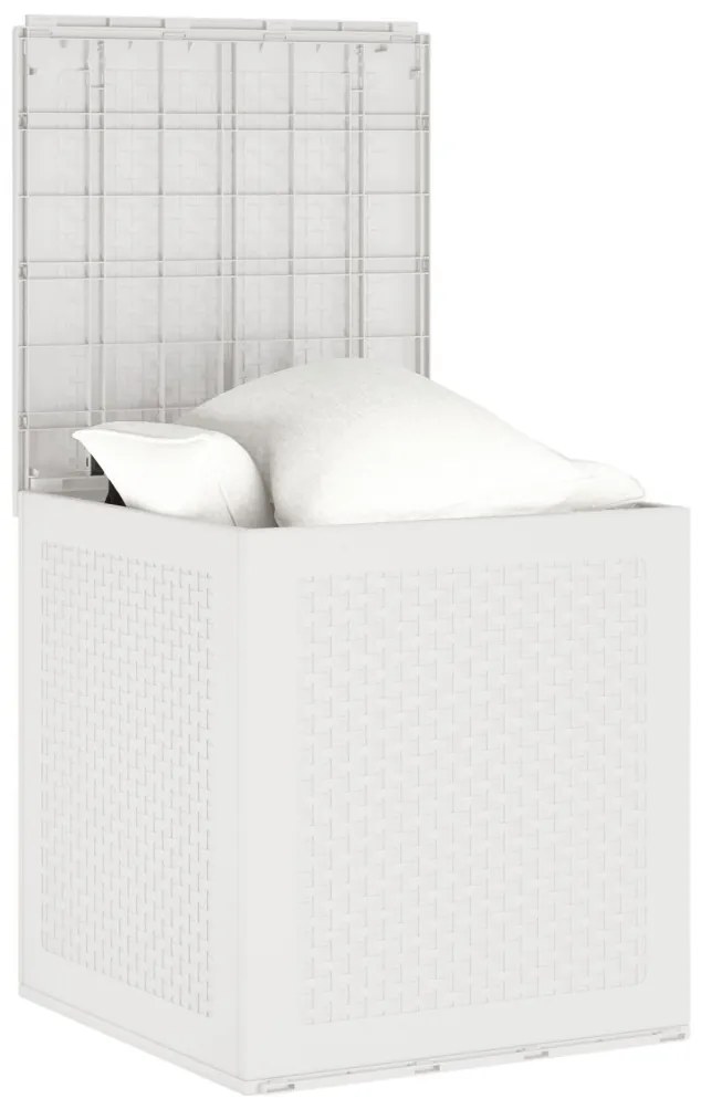 Kert tároló láda Fehér 55x53x57 cm PP