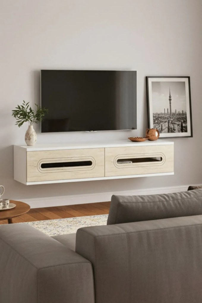 Rany 120 - White, Travertine, Silver
