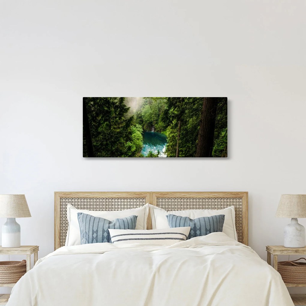 Kép - kilátás a fák között (120x50 cm)