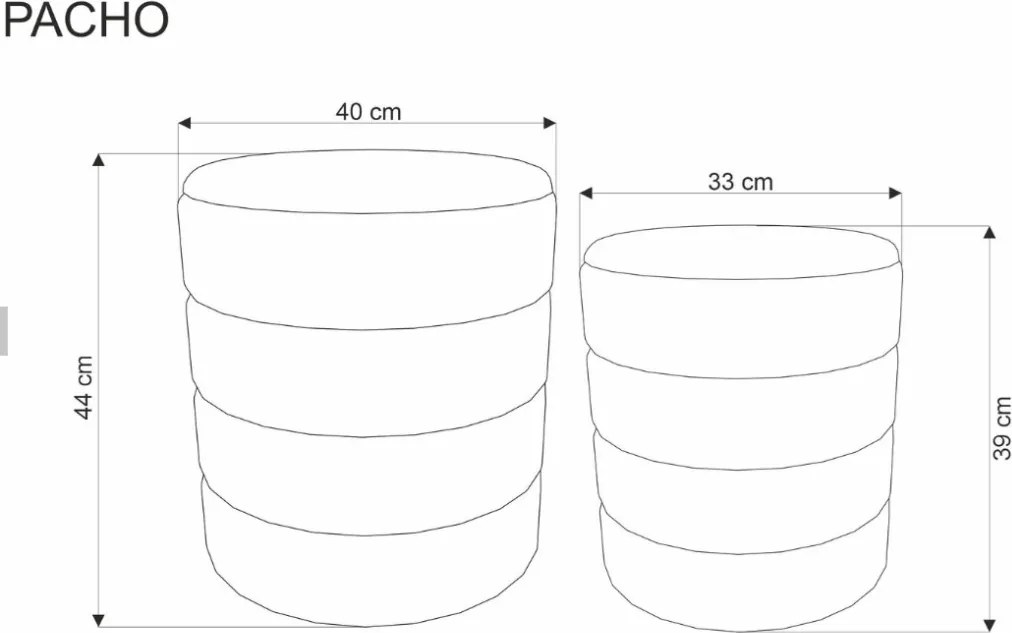 Pacho puff szett bézs