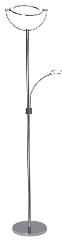 Brilliant - LED dimmelhető állólámpa DEMIAN 2xLED/12W/230V fényes króm