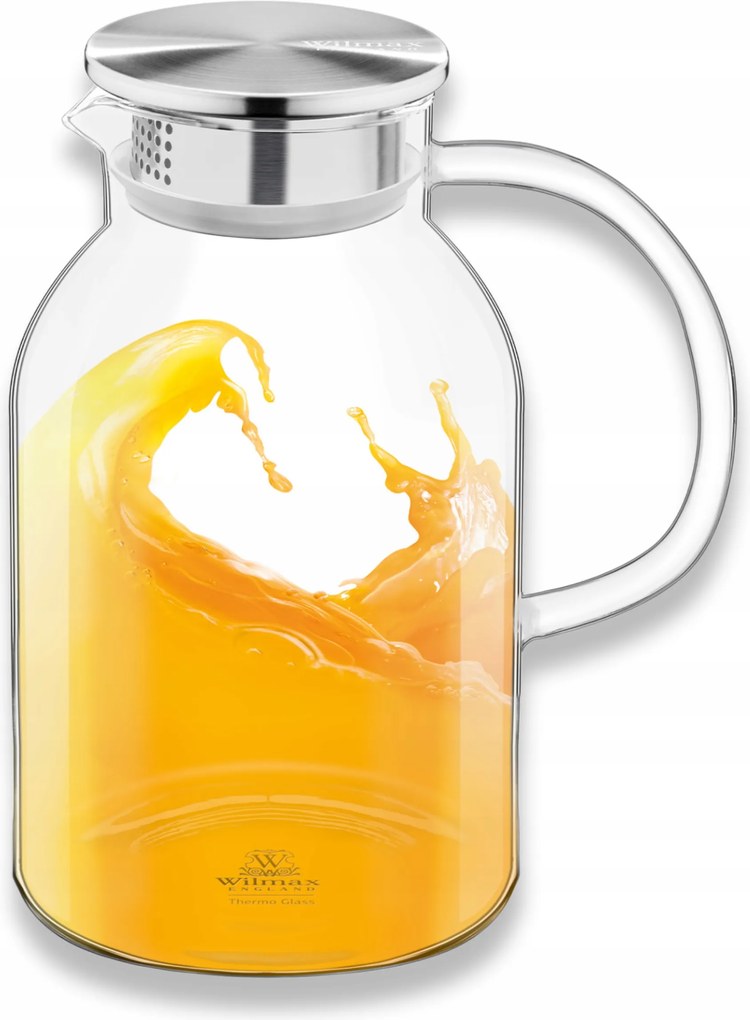 Levendula gyümölcslé víztartály fém fedéllel Wilmax 2100 ml