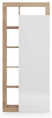 Gardróbszekrény LENOR 91x209 cm fehér/barna