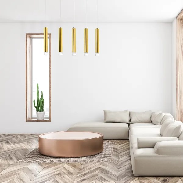 LED Csillár zsinóron GOLDIE 5xLED/15W/230V arany