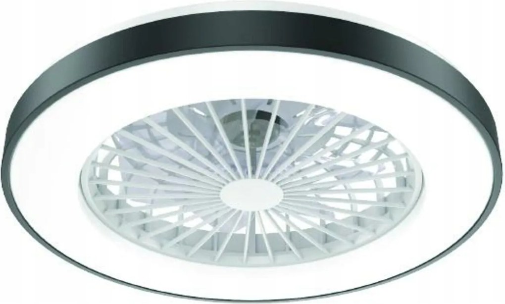 Aca Lighting fekete mennyezeti ventilátor szabályozható Led lámpával, 50 cm-es átmérővel