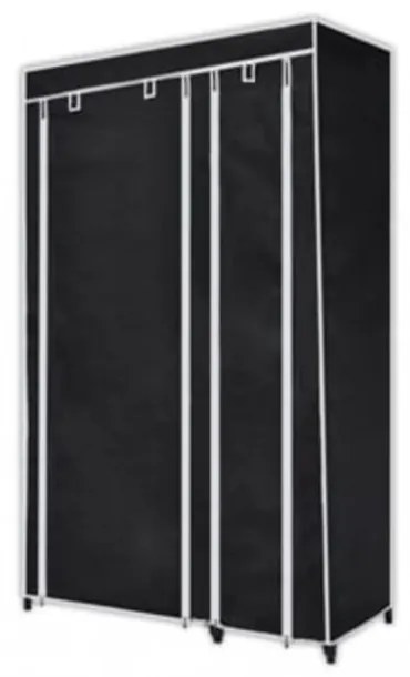 fekete összecsukható ruhásszekrény 110 x 45 x 175 cm