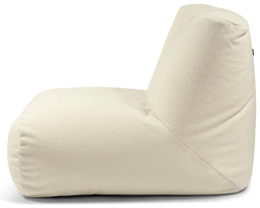 Krémszínű buklé babzsákfotel Tube 100 – SLOWDOWN