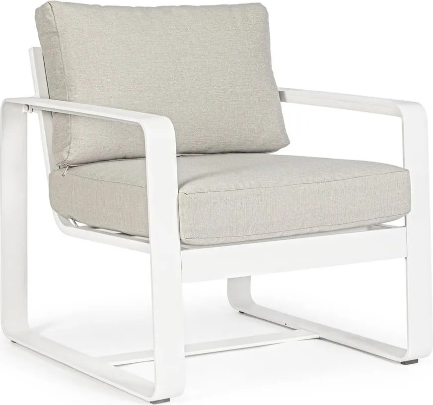 Fehér fém kerti fotel Merrigan – Bizzotto