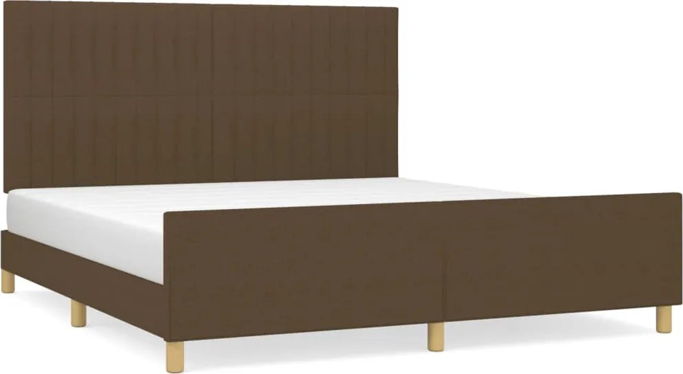 vidaXL sötétbarna szövet ágykeret matrac nélkül 160 x 200 cm