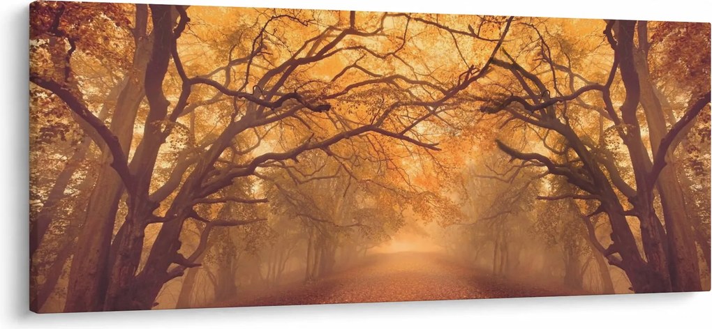 Egy út képe egy őszi tájon (120x50 cm)