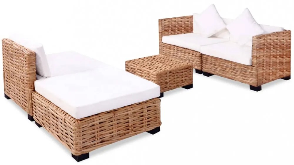 14 részes természetes rattan kanapészett