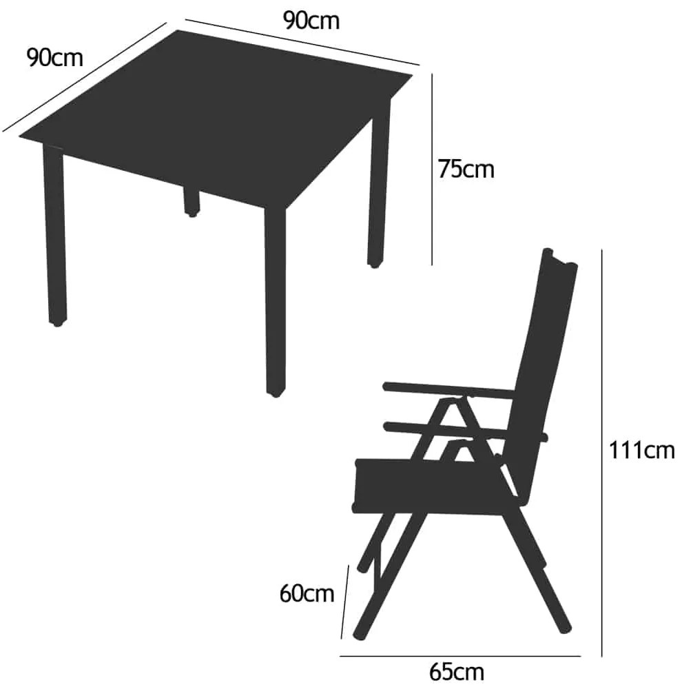 Casaria® Alumínium szerelvény ALU 1 + 4 - Ezüst