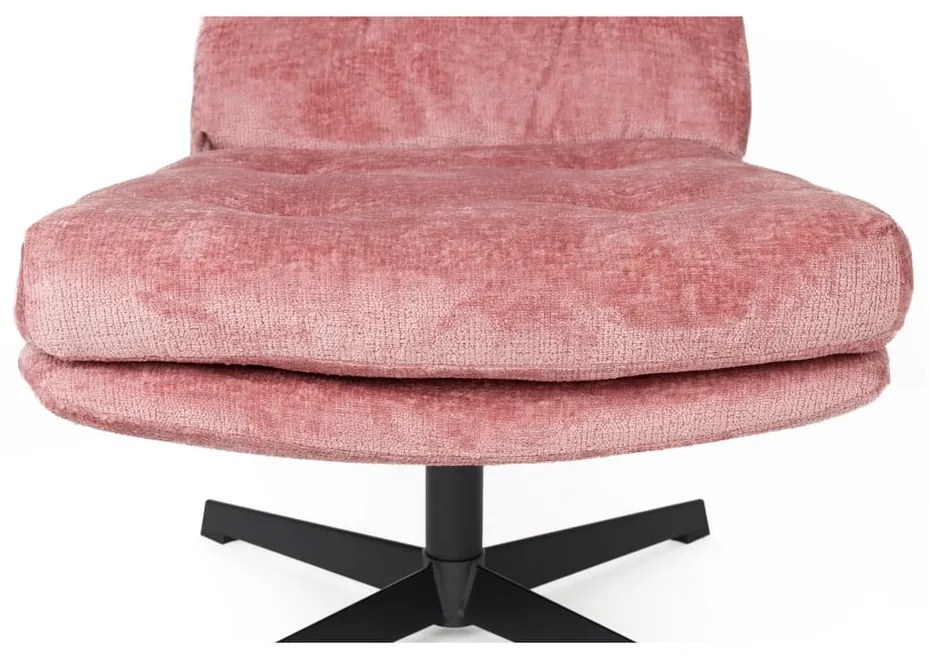 Rózsaszín forgó fotel Kai – White Label